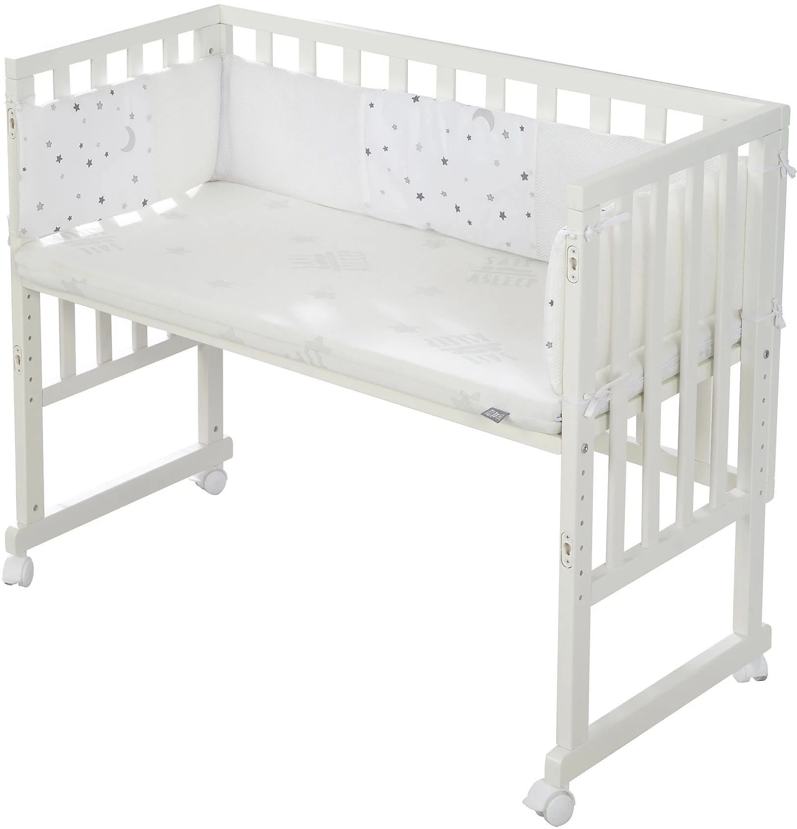 Roba Stuben- & Beistellbett 3in1 Mit Barriere Style Grau - Image 2