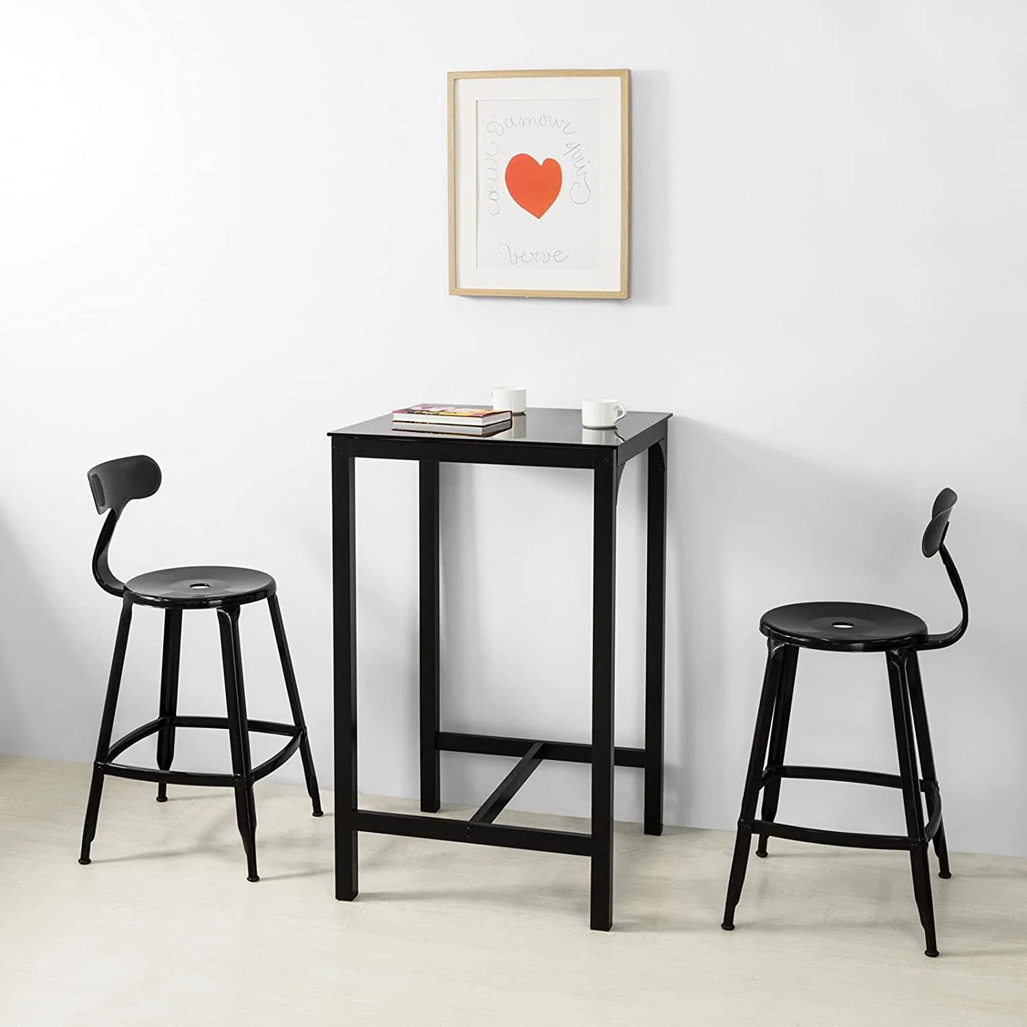 SoBuy Bartisch In Schwarz - (B)60 X (H)100 X (T)60cm - Image 3