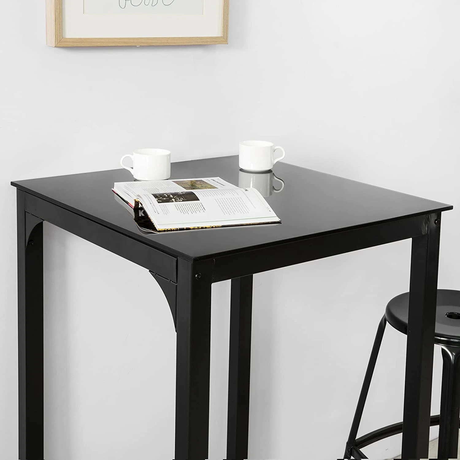 SoBuy Bartisch In Schwarz - (B)60 X (H)100 X (T)60cm - Image 6