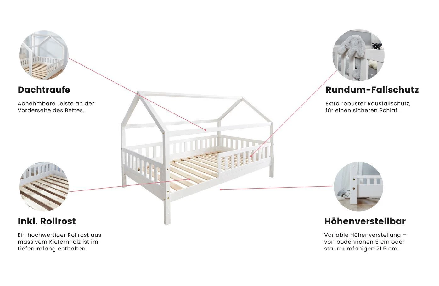 Ticaa Hausbett Kay In Weiß - Image 2