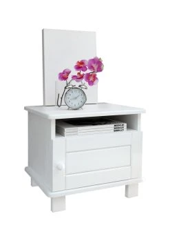 Ticaa Nachtkommode Bora 1 Türig In Weiß