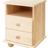 Ticaa Nachtkommode Pascal Mit 2 Schubladen In Natur