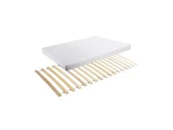 Ticaa Set Rollrost + Kindermatratze MedAllergen 90x200cm In Weiß