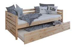 TICAA Sofabett Naomi Inkl. Ausziehbett, 90x200 In Natur