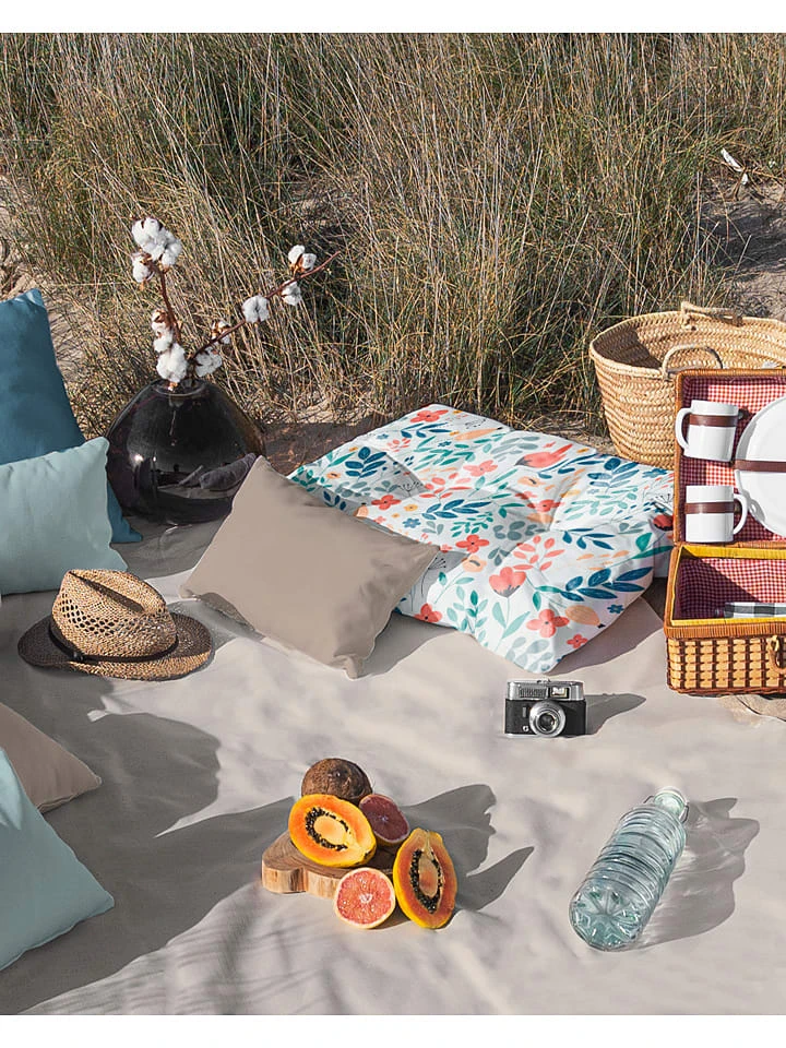 Tierra Bella Sitzkissen "Colorful Flowers" In Bunt - (L)80 X (B)60 Cm - Image 2