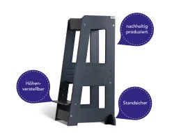 TiSsi ® Entdeckerturm / Lernturm "FELIX" In Grau -VCM-Shop tissi tissi r entdeckerturm lernturm felix in grau 5