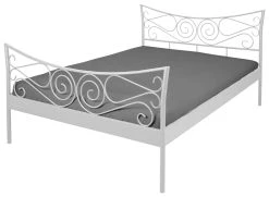 Vaja Metallbett Justine 140 X 200 Cm In Weiß