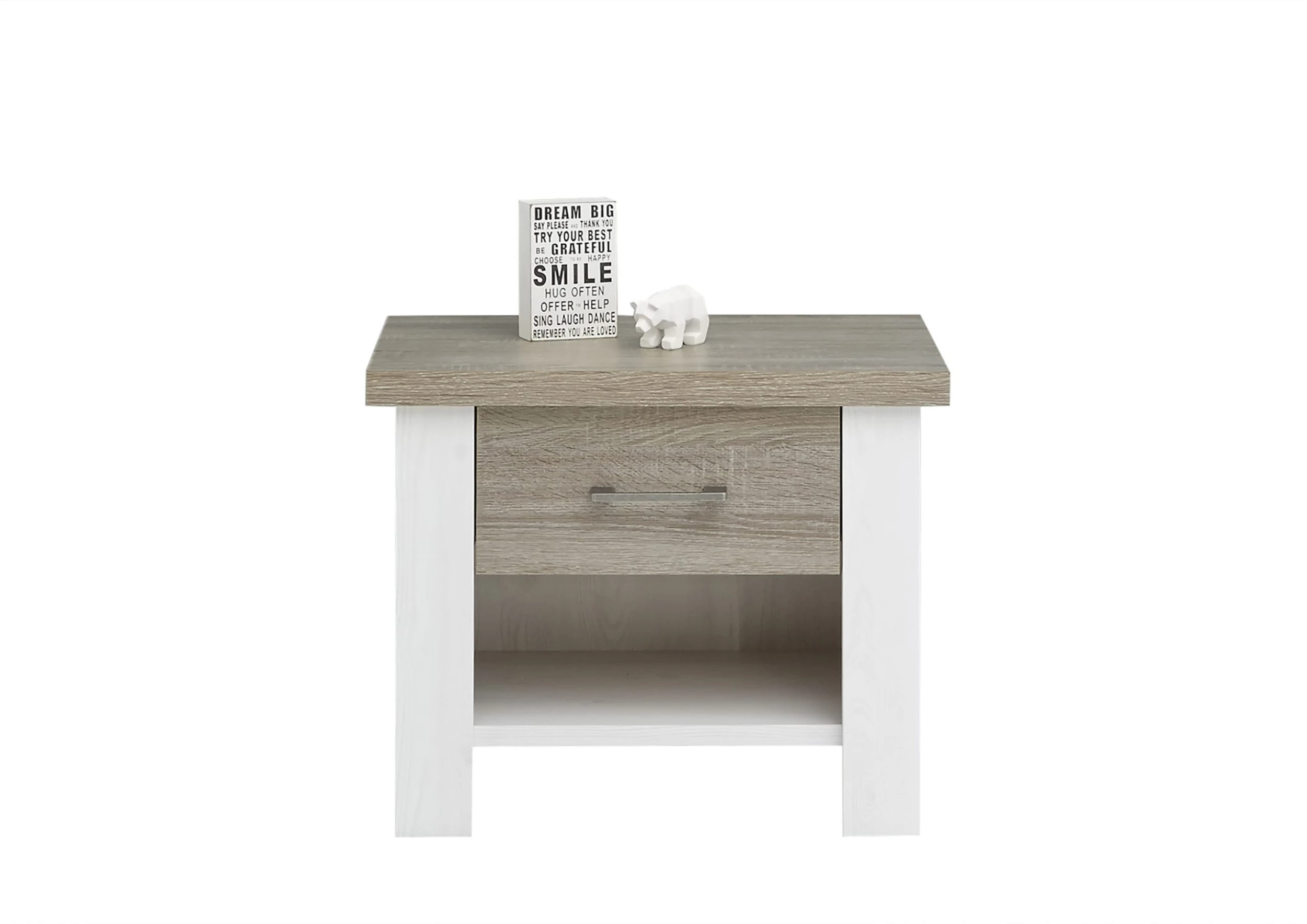 Vaja Nachtkommode Luca In Pinie Weiß/Trüffel