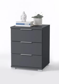 Vaja Nachtkommode Steffi Graphit Dekor In Grau