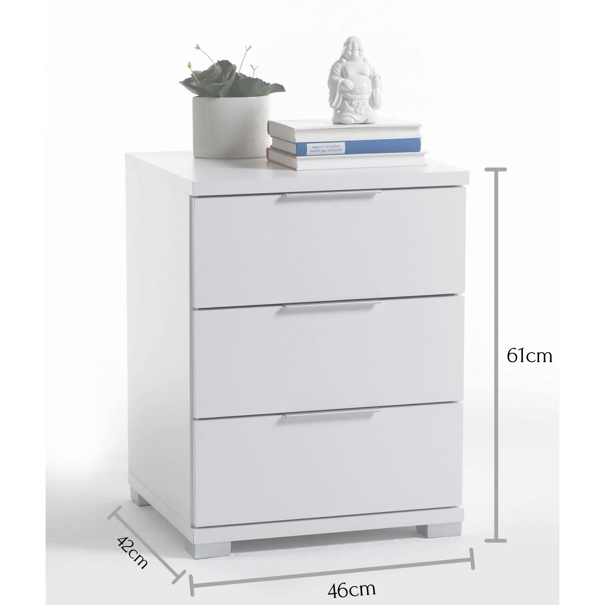 Vaja Nachtkommode Steffi Weiß Dekor In Weiß - Image 3