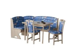 Vaja Teilmassive Eckbankgruppe 4-teilig In Blau