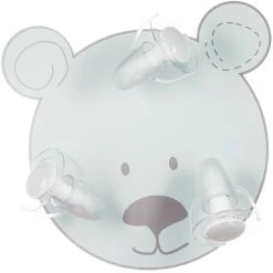 Waldi-Leuchten Deckenleuchte Bär, Grau, 3-flg.