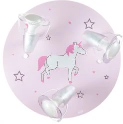 Waldi-Leuchten Deckenleuchte Einhorn, 3-flg.