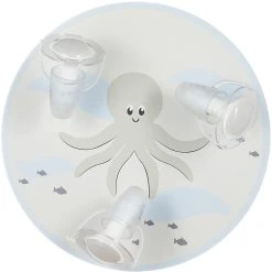 Waldi-Leuchten Deckenleuchte Unterwasserwelt, 3-flg.