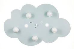 Waldi-Leuchten Deckenleuchte Wolkengesicht, Grau, 5-flg.