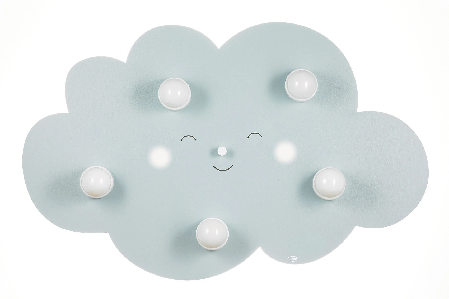 Waldi-Leuchten Deckenleuchte Wolkengesicht, Grau, 5-flg.