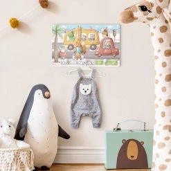 WallArt Kindergarderobe Holz - Aquarell Feierabend In Pfotenhausen In Bunt 13 WallArt Kindergarderobe Holz - Aquarell Feierabend In Pfotenhausen In Bunt -VCM-Shop wallart kindergarderobe holz aquarell feierabend in pfotenhausen in bunt 3