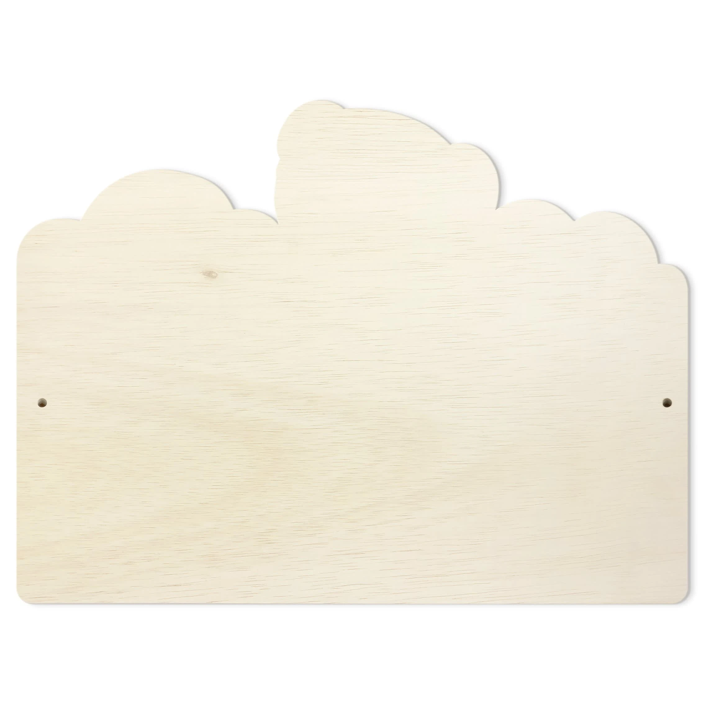 WallArt Kindergarderobe Holz - Aquarell Tierpilot Teddy In Bunt - Image 5