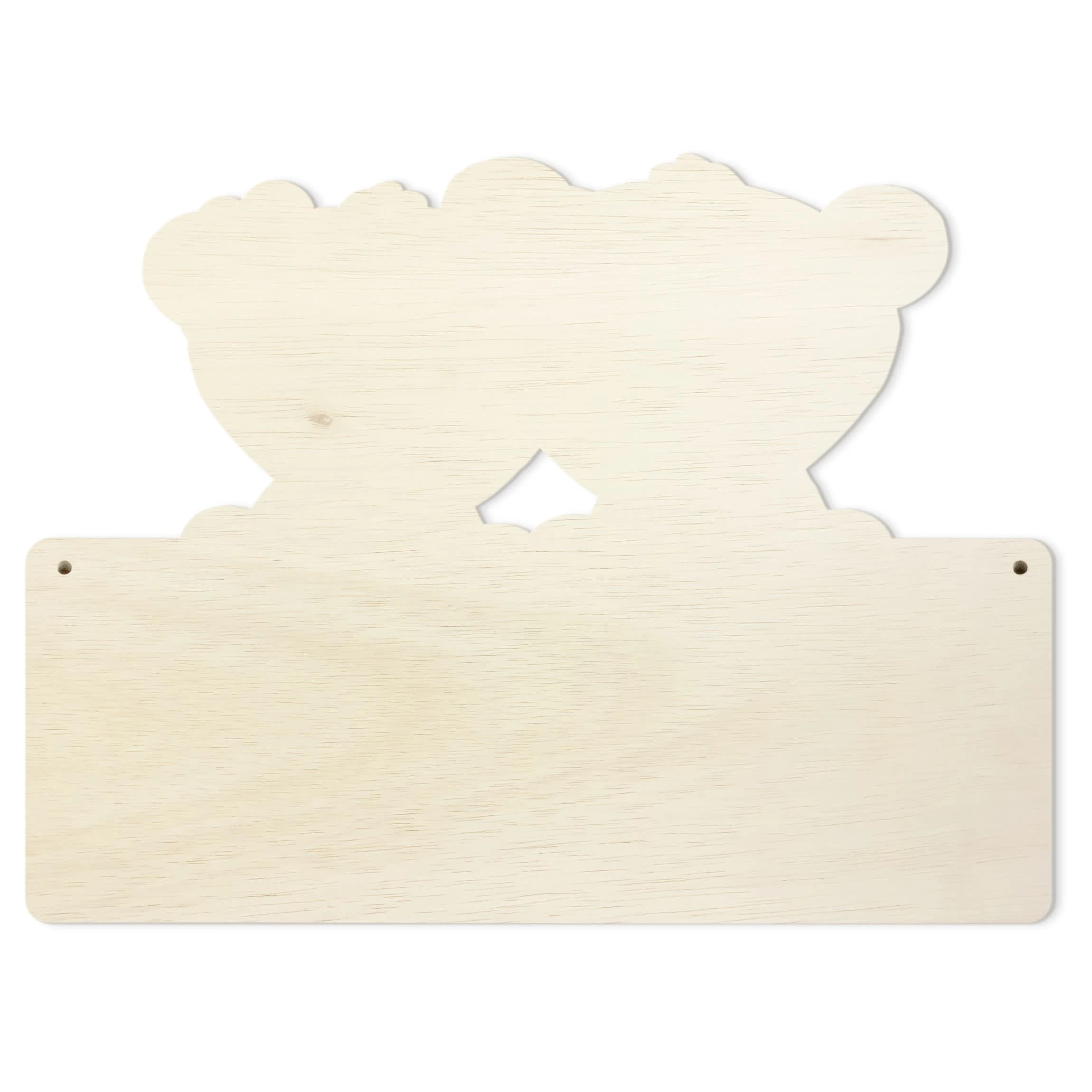 WallArt Kindergarderobe Holz - BĂ€ren Liebe In Braun - Image 5