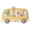 WallArt Kindergarderobe Holz - Bus Voller Tiere Aquarell In Bunt