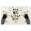 WallArt Kindergarderobe Holz - Dream Big Little Star Mit Blumen Schwarz In Schwarz