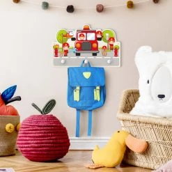 WallArt Kindergarderobe Holz - Feuerwehr Im Einsatz In Rot 13 WallArt Kindergarderobe Holz - Feuerwehr Im Einsatz In Rot -VCM-Shop wallart kindergarderobe holz feuerwehr im einsatz in rot 3
