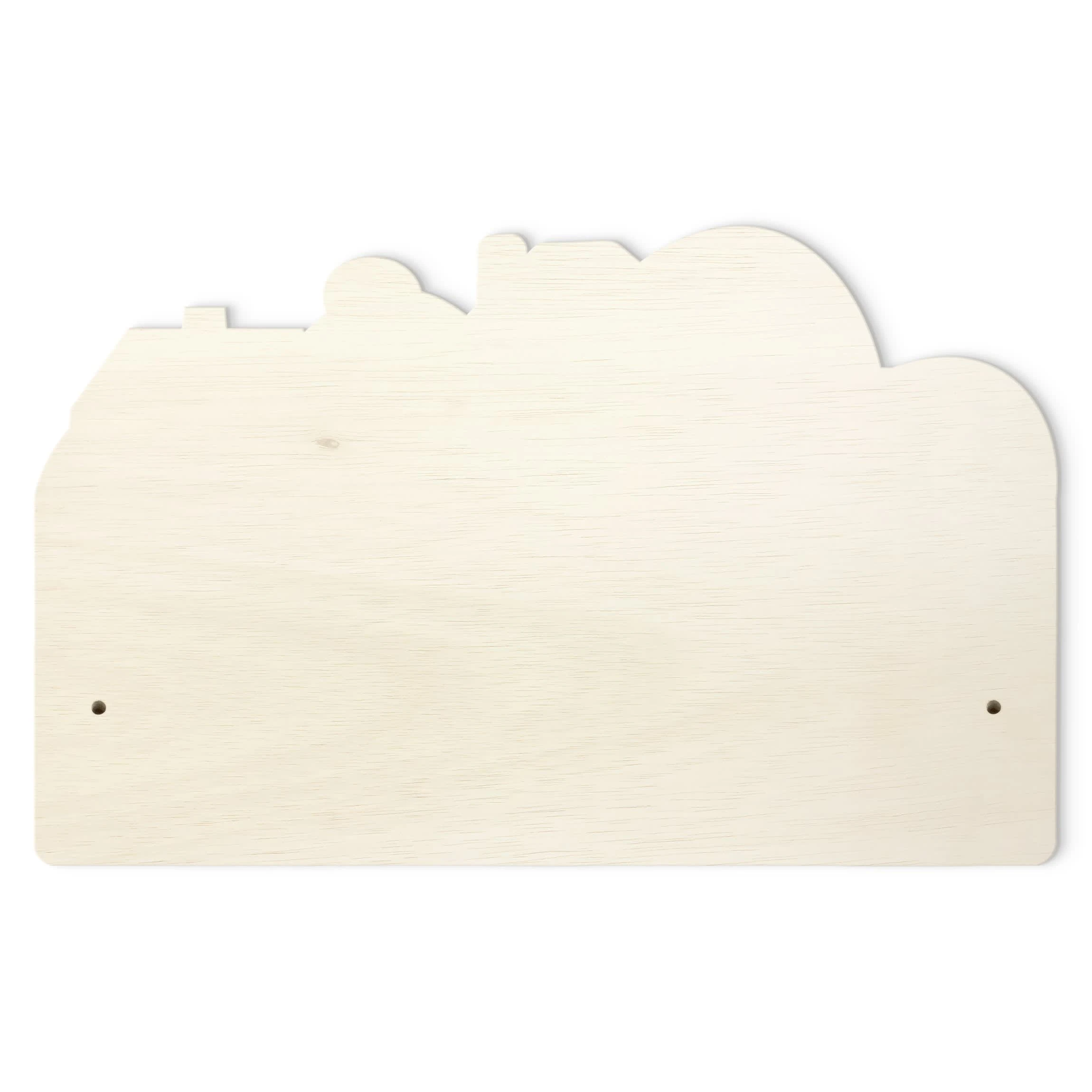 WallArt Kindergarderobe Holz - Häuser Und Heißluftballons In Pastell – Bild 5