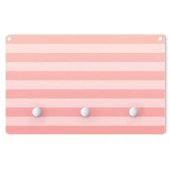 WallArt Kindergarderobe Holz - Querstreifen Rosa In Rosa