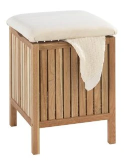 Wenko Hocker Norway Mit Wäschesammler In Braun