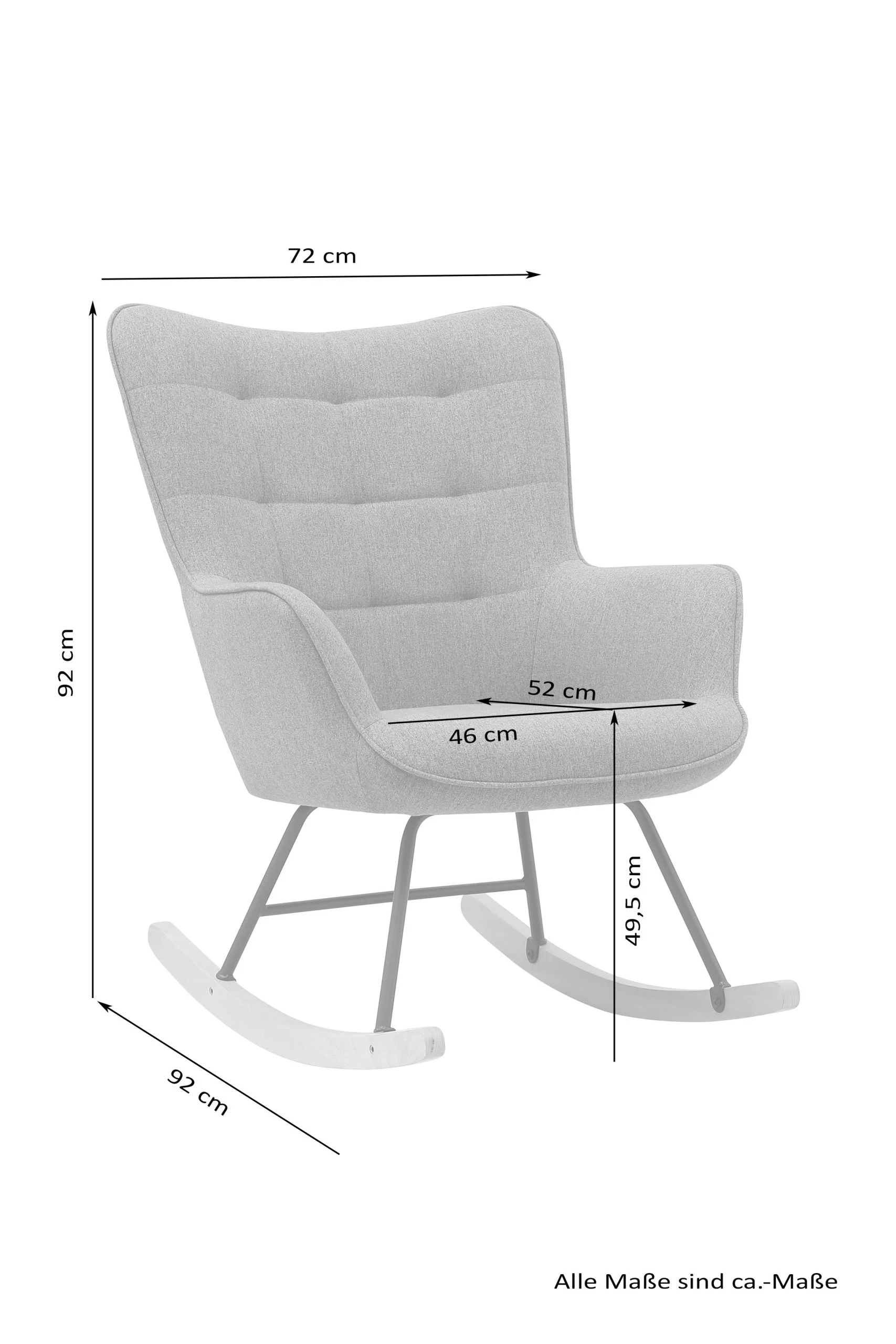 ByLiving Schaukelstuhl RICHIE In Schwarz - Image 8