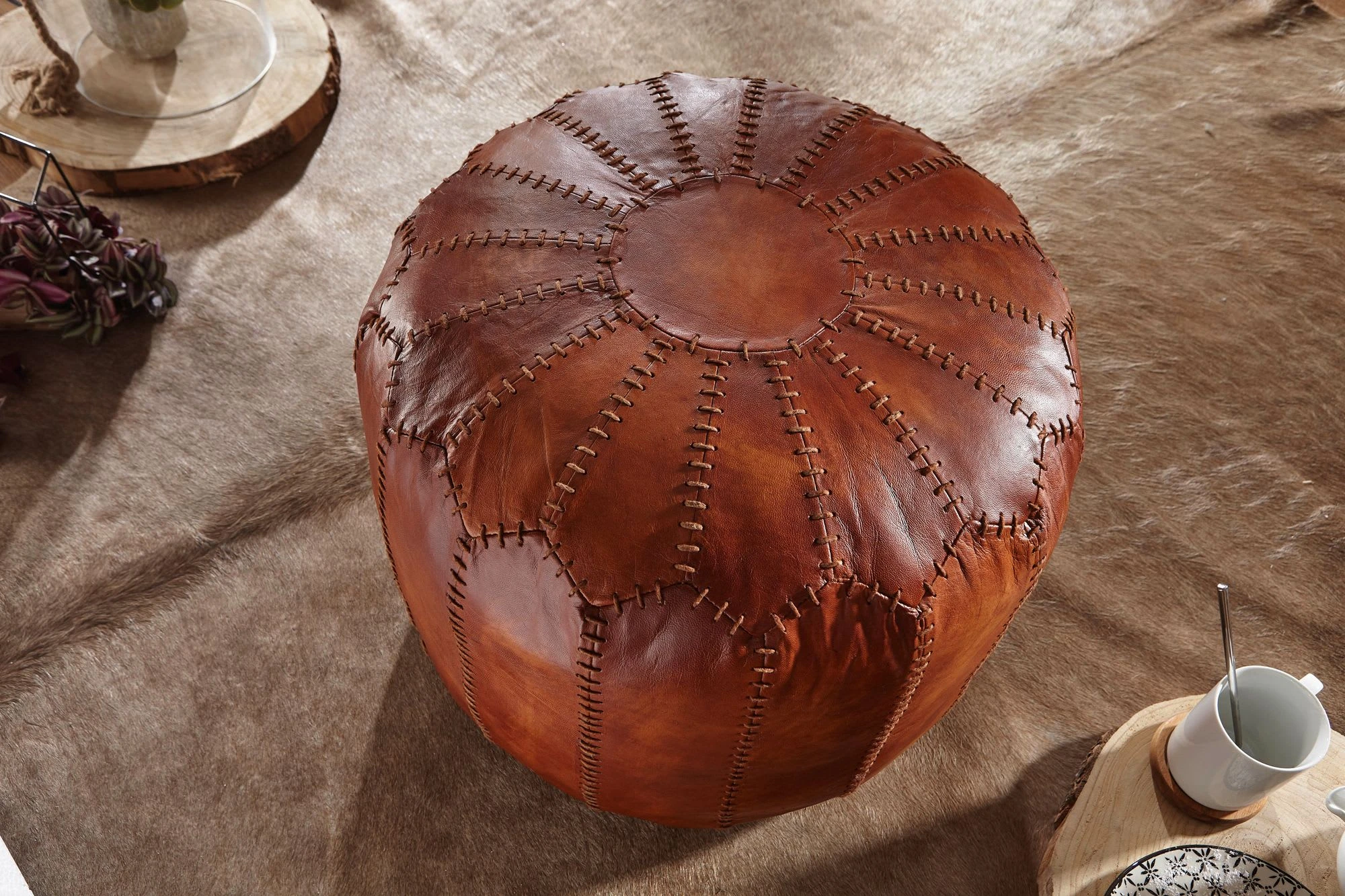 FineBuy Hocker "FB54091" In Braun / - Image 5