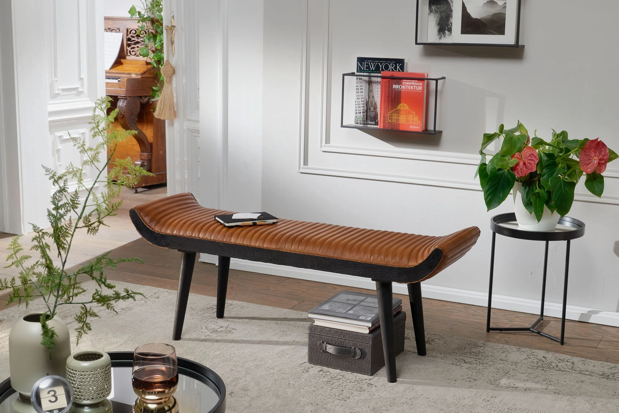 FineBuy SitzbÀnk "FB53694" In Braun / - Image 3