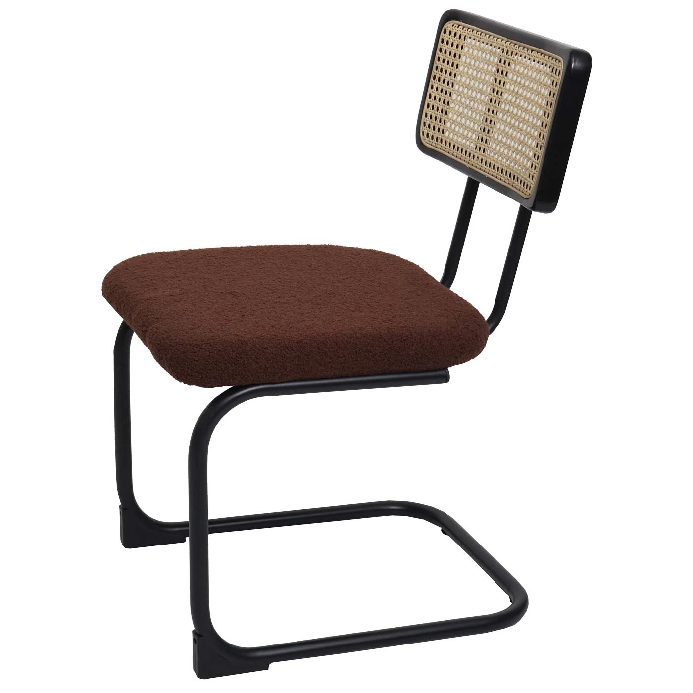 MCW 2er-Set Freischwinger-Stuhl K88, Stoff/Textil Braun - Image 7