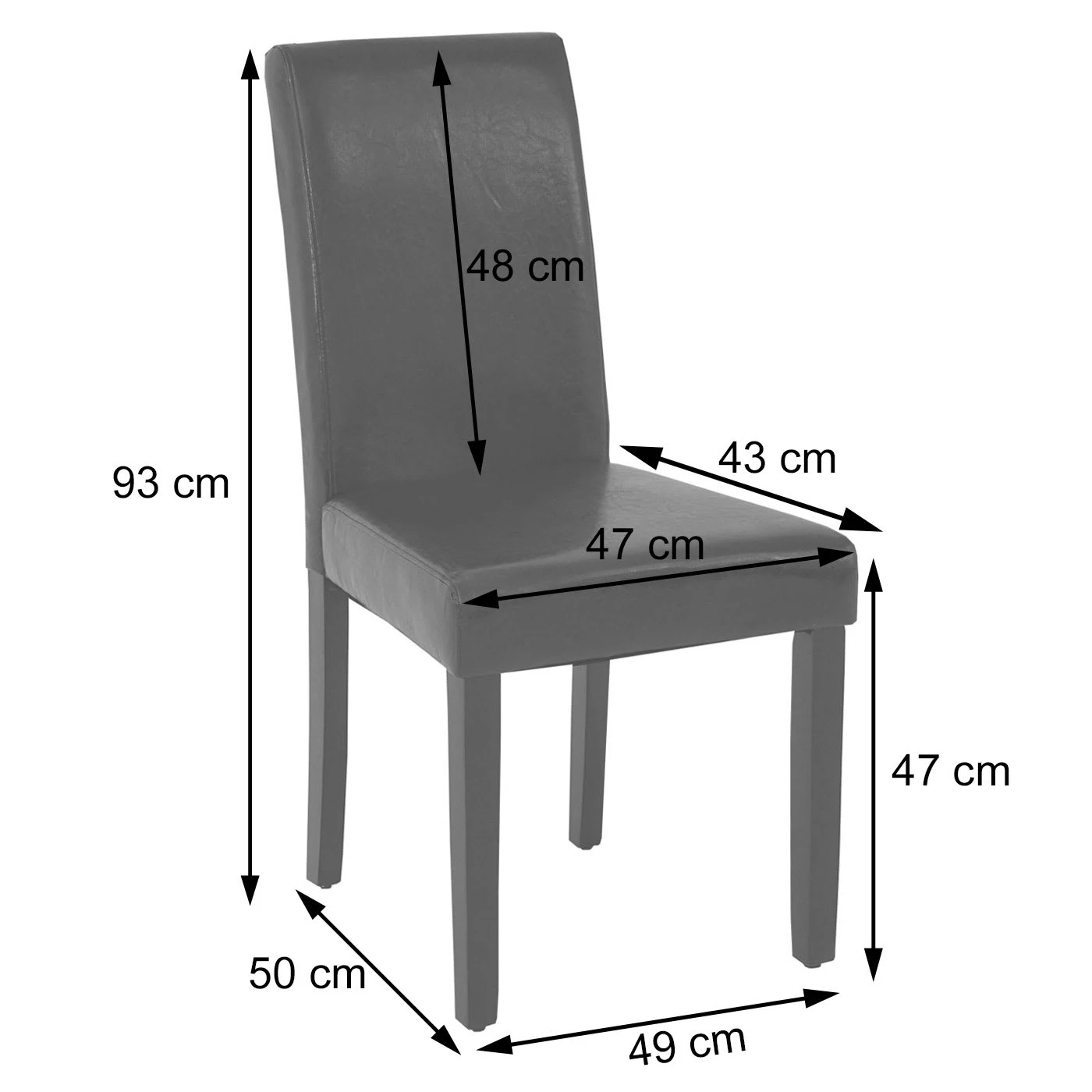 MCW 4x Esszimmerstuhl J99, Grau, Schwarze Beine - Image 3