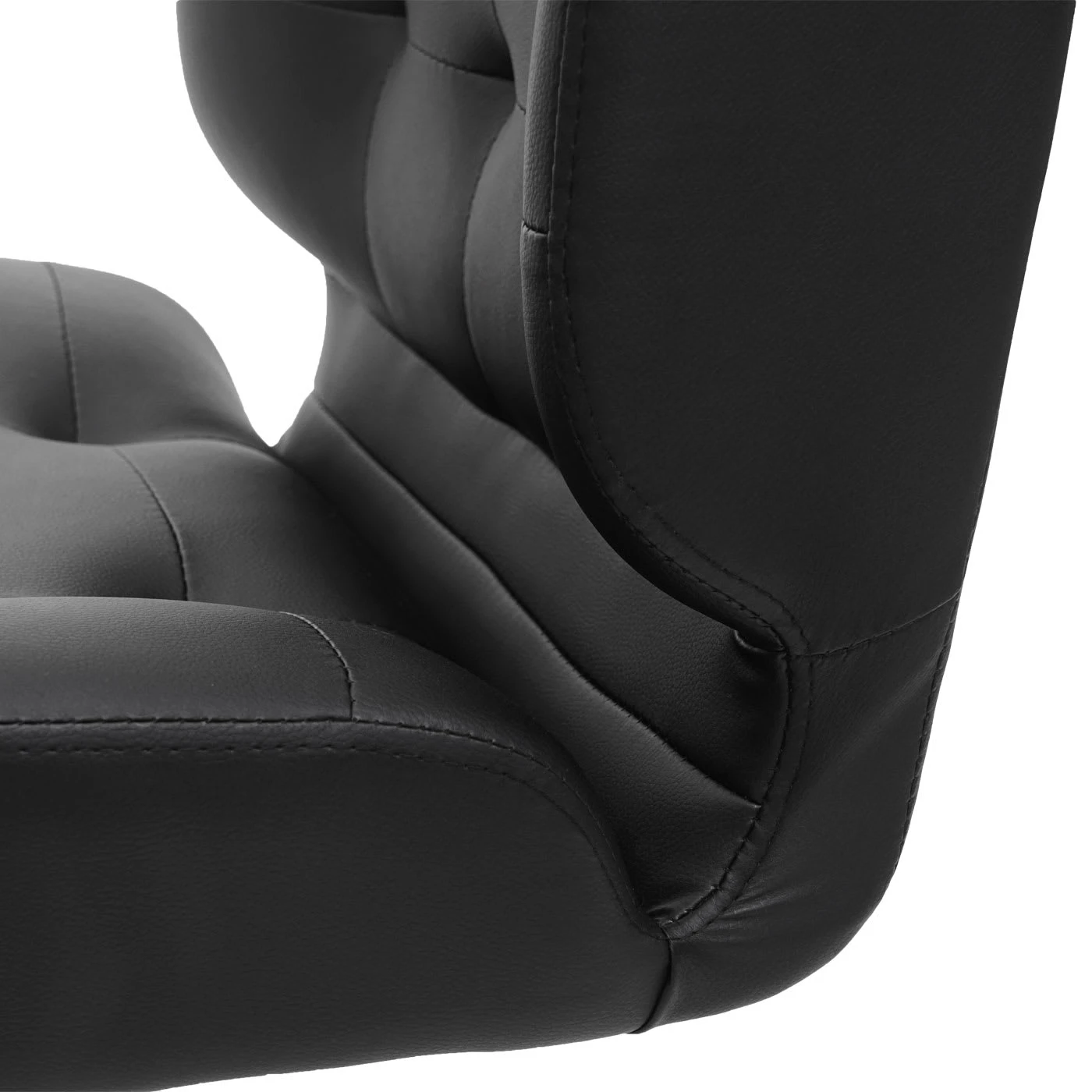 MCW 6er-Set Drehstuhl H42 Höhenverstellbar Drehbar, Kunstleder Schwarz, Chromfuß - Image 6