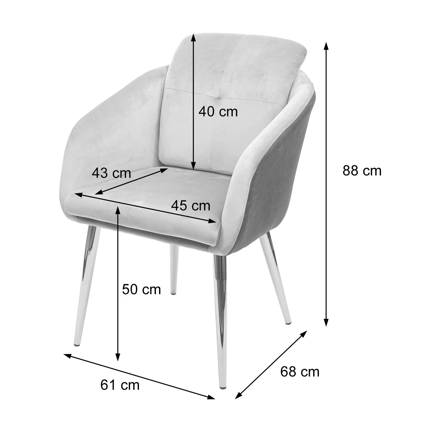 MCW 6er-Set Esszimmerstuhl G48 Mit Armlehne, Grau - Image 2