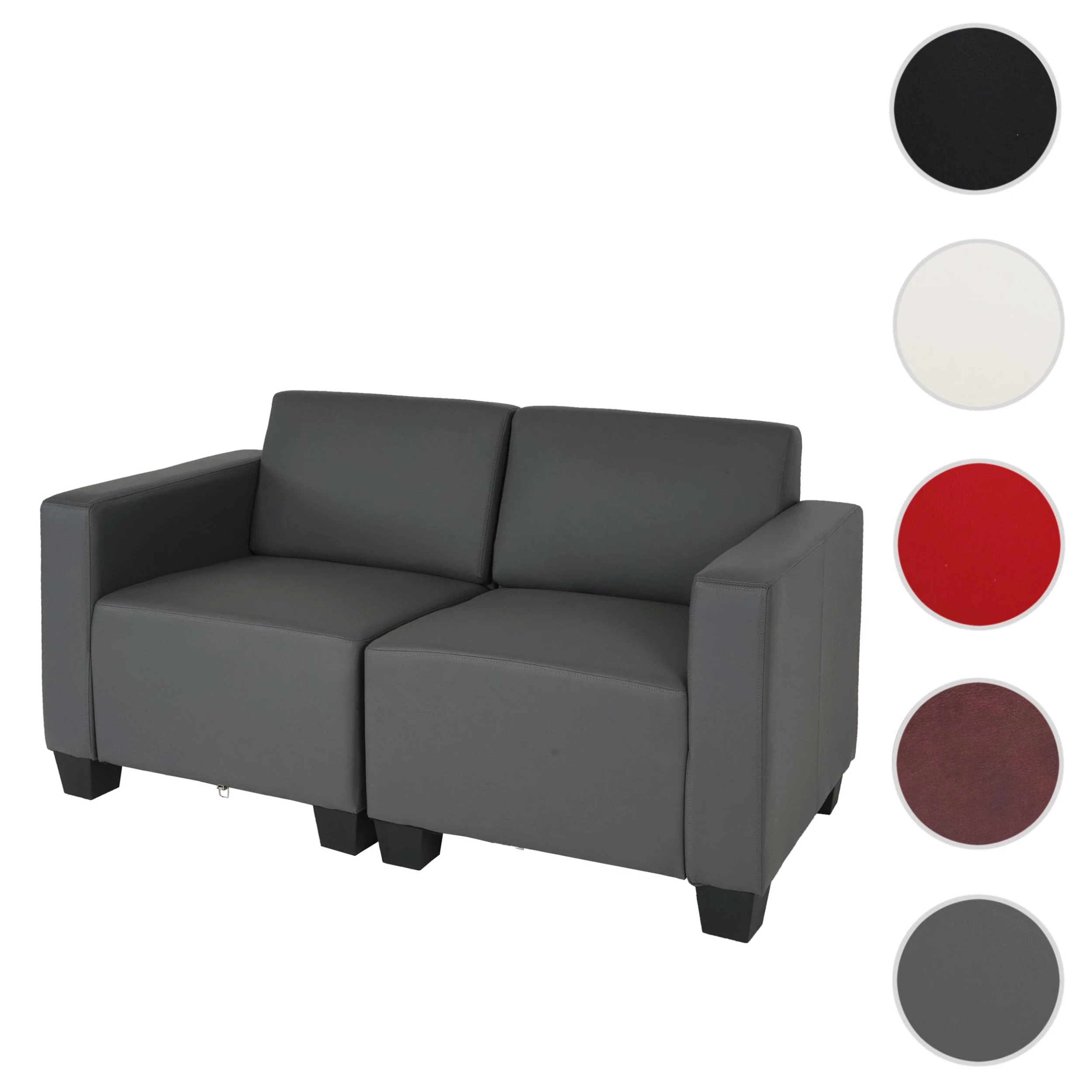 MCW Modular 2-Sitzer Sofa Moncalieri, Dunkelgrau - Image 7