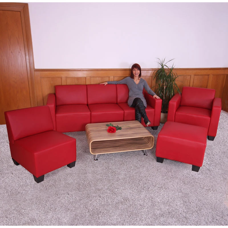 MCW Modular Sofa-System Moncalieri 3-1-1-1, Rot - Image 2