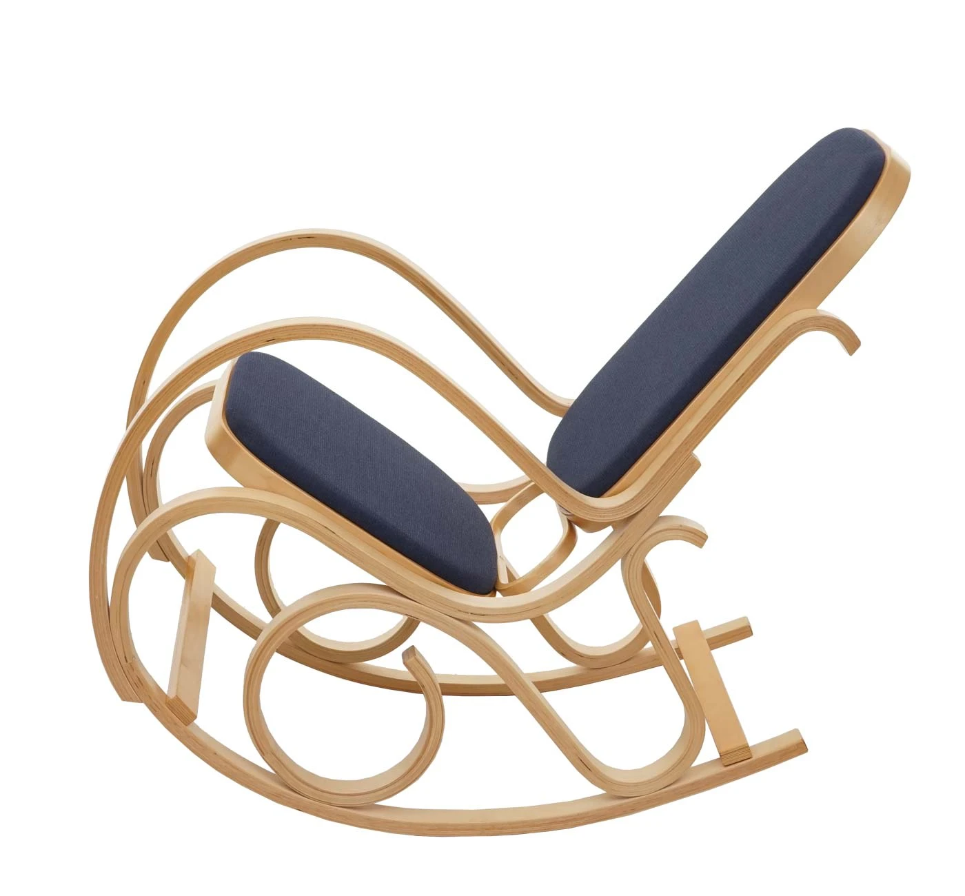 MCW Schaukelstuhl Gallarate, Eiche-Optik, Stoff/Textil Anthrazit-grau - Image 3