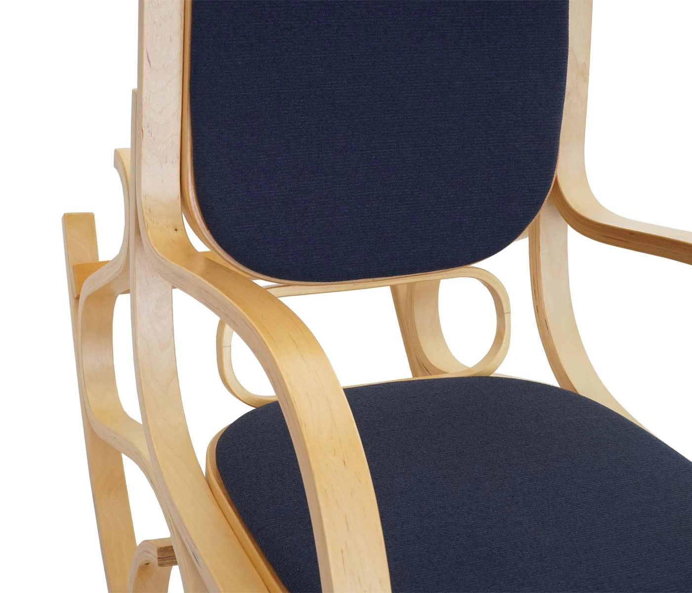 MCW Schaukelstuhl Gallarate, Eiche-Optik, Stoff/Textil Anthrazit-grau - Image 6