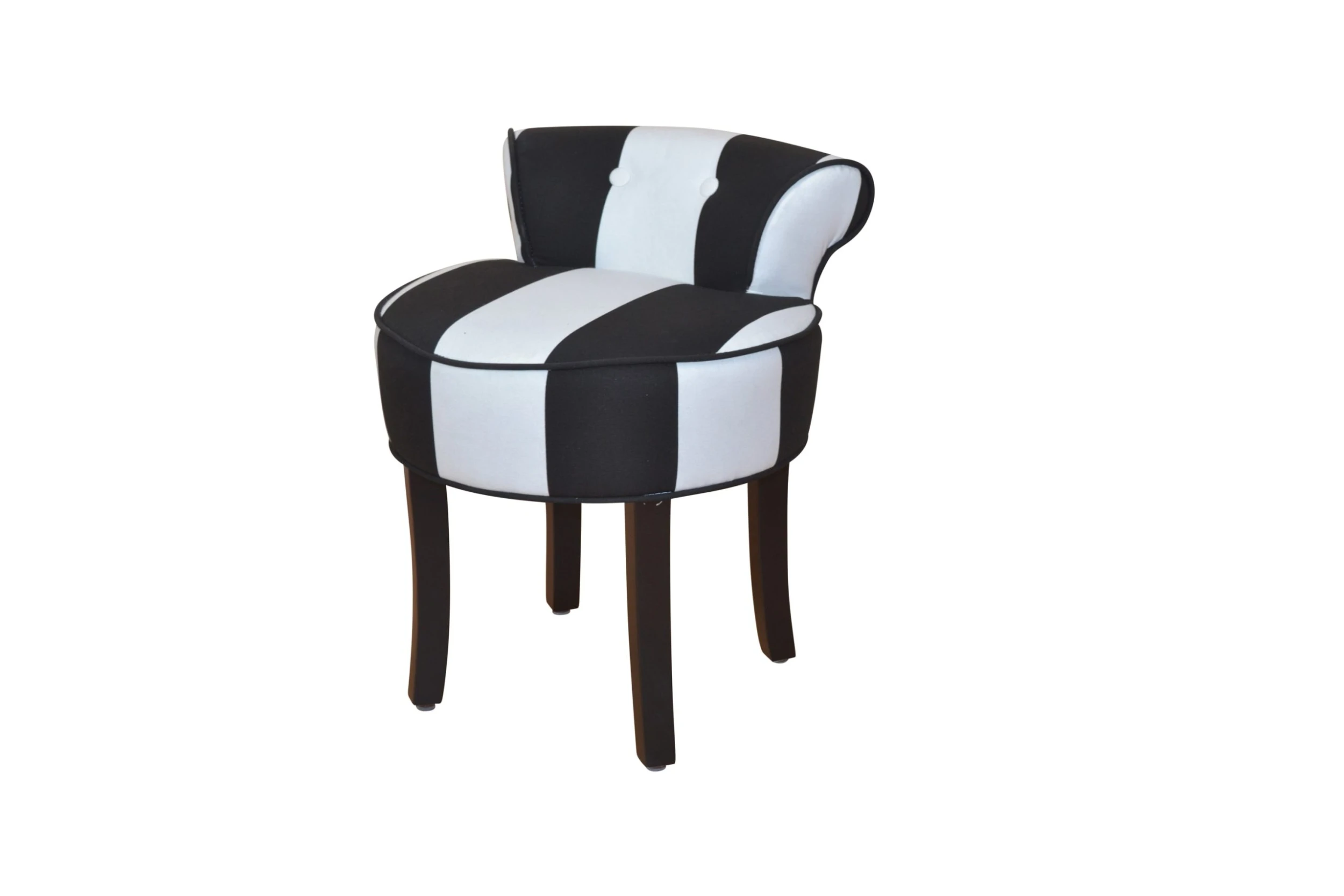 Möbel-direkt Hocker Mit Rückenlehne Stanly In Schwarz/weiß - Image 3