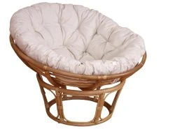 Möbel-direkt Papasansessel, Durchmesser 110 Cm Sessel Mit Kissen In Beige