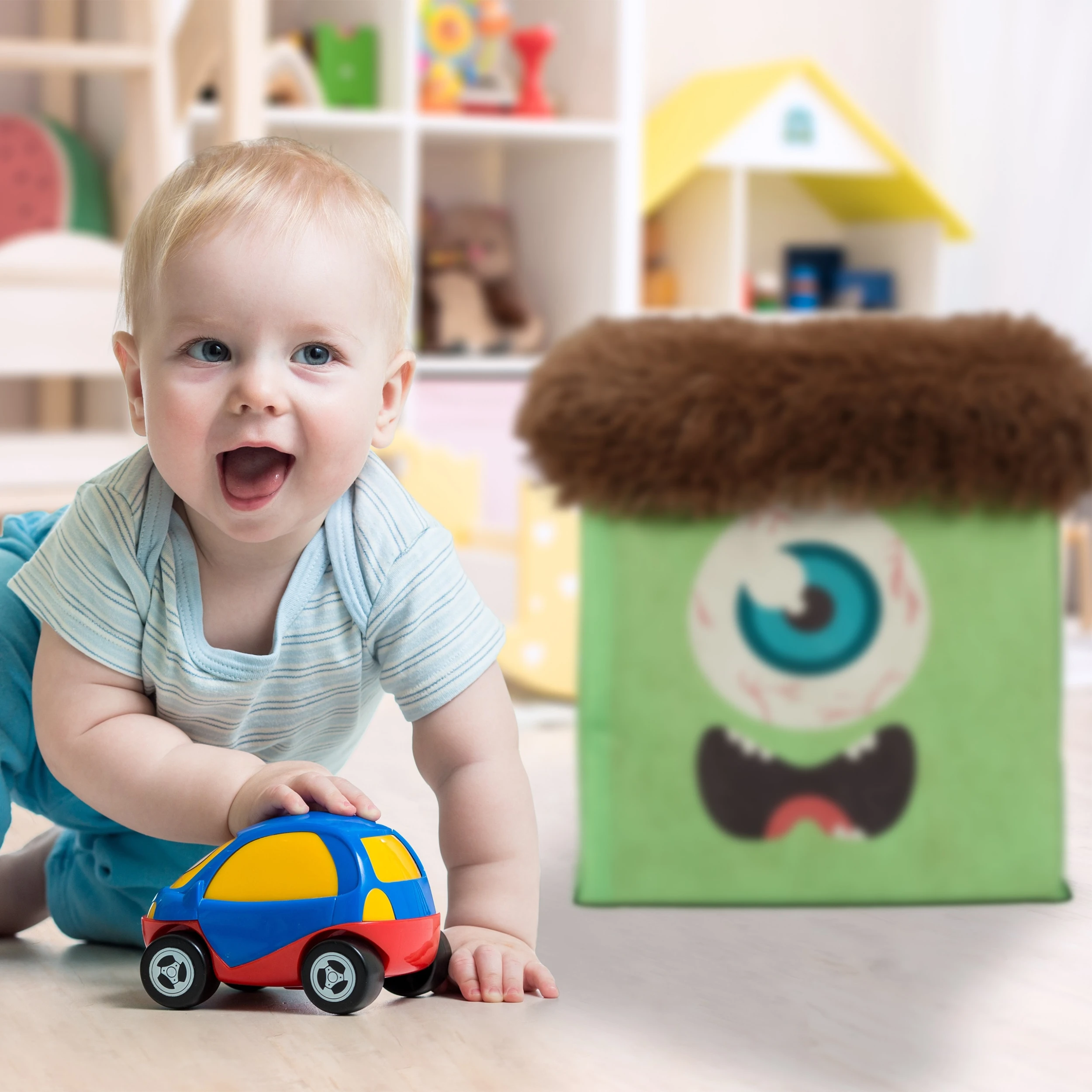 Relaxdays 4x Sitzhocker In Grün/ Braun - (B)32 X (H)32 X (T)32 Cm – Bild 5