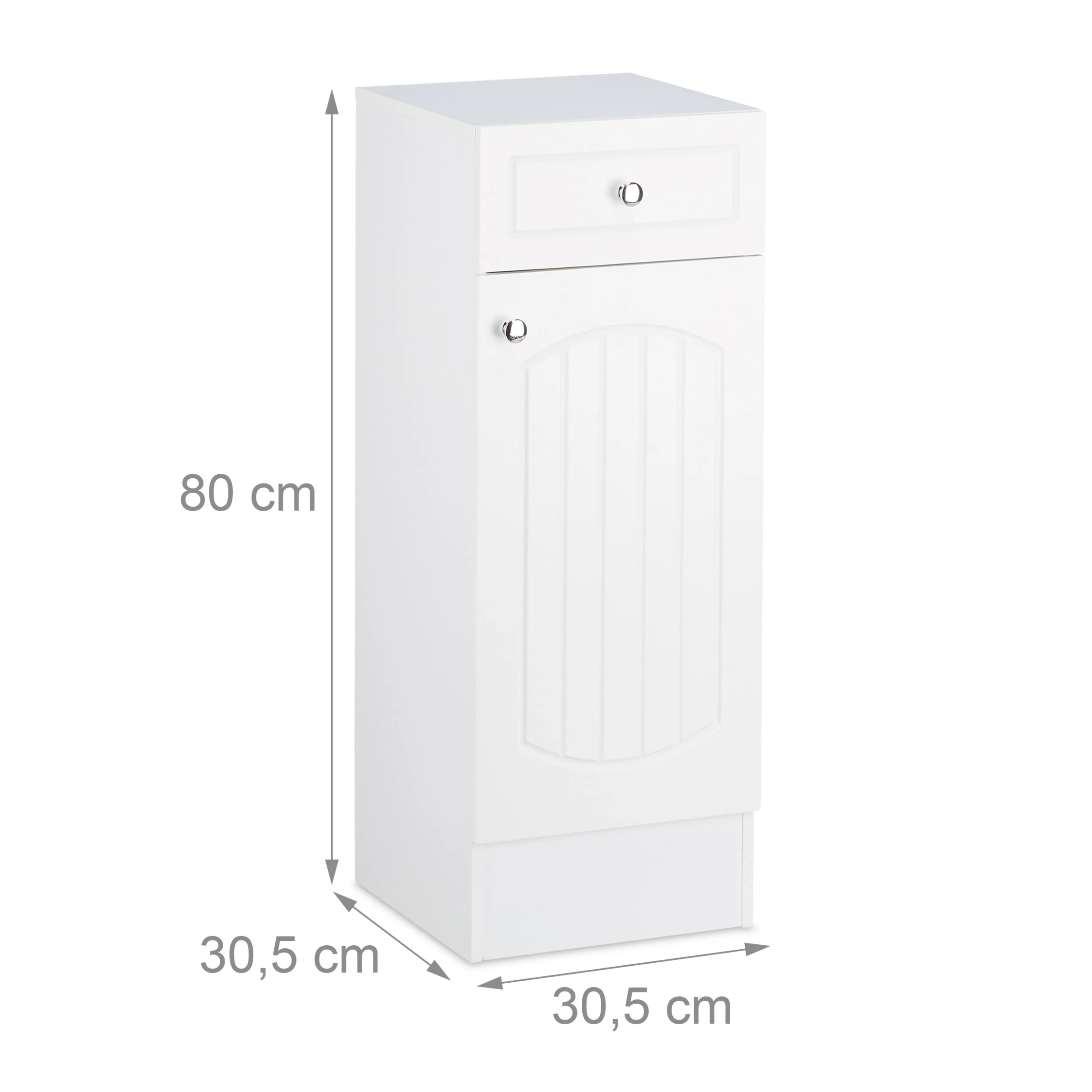 Relaxdays Badschrank In Weiß - (B)30,5 X (H)80 X (T)30,5 Cm - Image 4