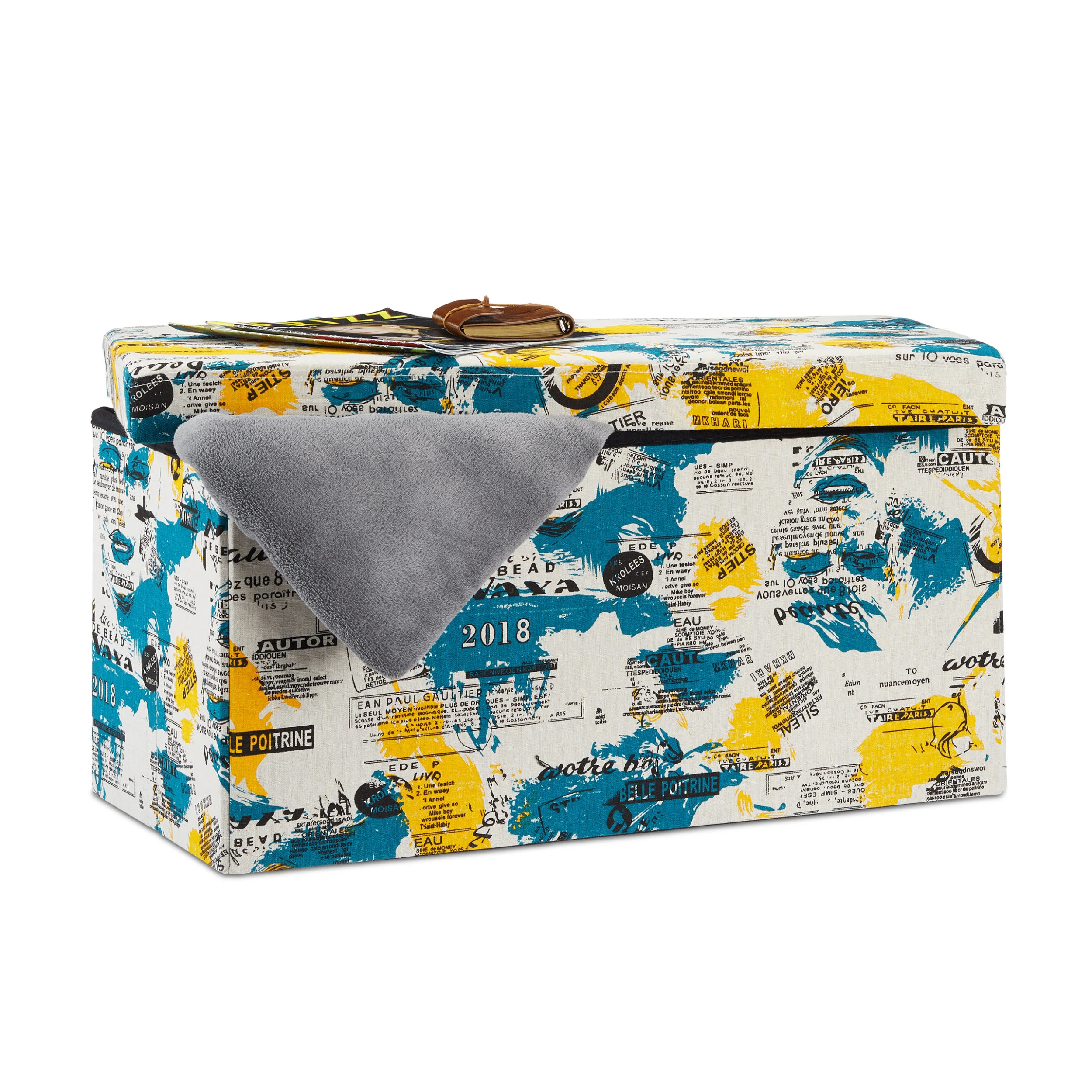 Relaxdays Sitzbank Beauty In Bunt - (B)76 X (H)38 X (T)38 Cm - Image 8