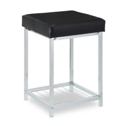 Relaxdays Sitzhocker In Schwarz - (B)33 X (H)47 X (T)33 Cm