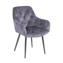 Riess-ambiente.de Armlehnenstuhl MILANO In Grau - 59 X 84 X 62cm